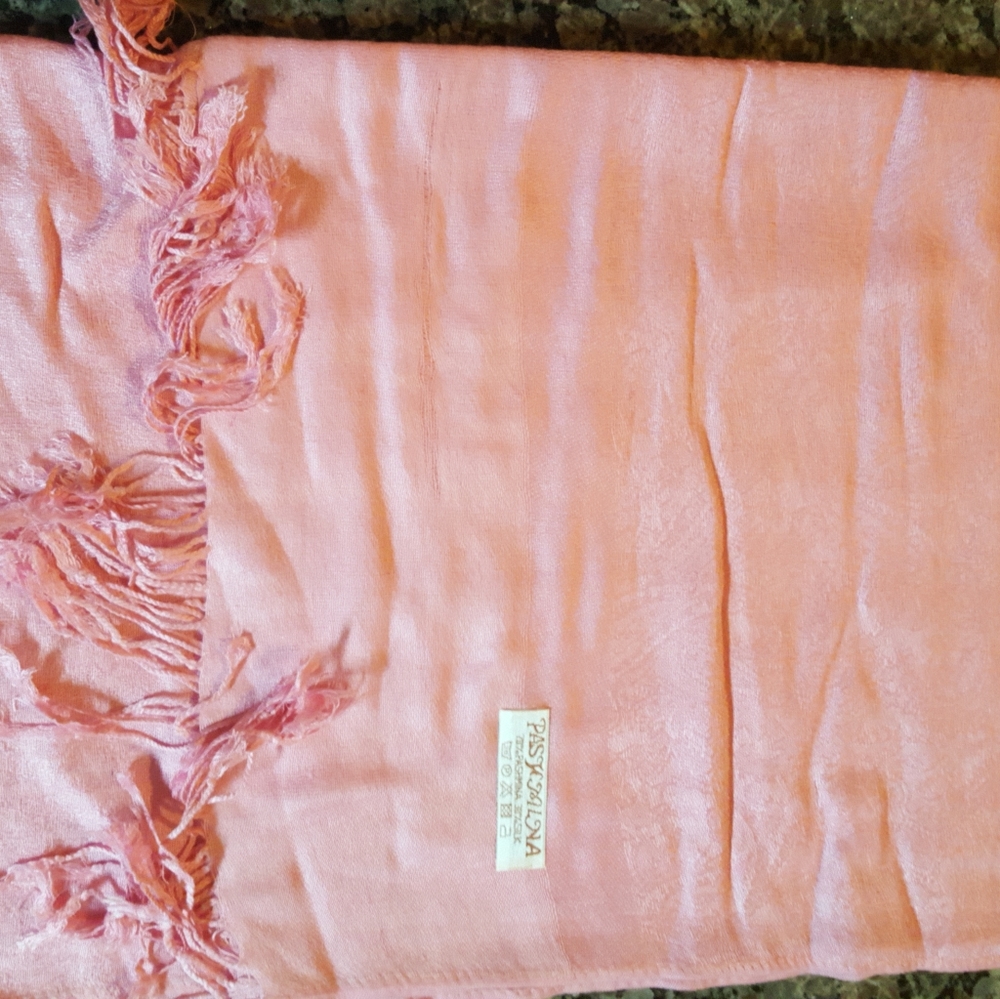 Pashmina new wrap/ scarf 30% silk pink